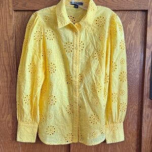 Boston Proper Sunshine Eyelet Blouse